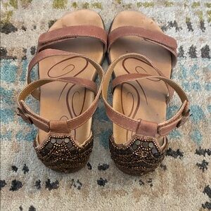 Aetrex Brown Beaded Sandals-sz 7